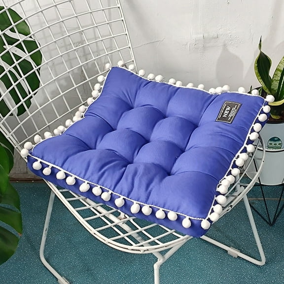 HOARBOEG Lace Dining Chair Cushions Multi Purpose Floor Cushion Simple High Rebound Seat Cushion Rectangular Solid Color Seat Pad Polyester Foam Chair Pad For Indoor/Outdoor Use