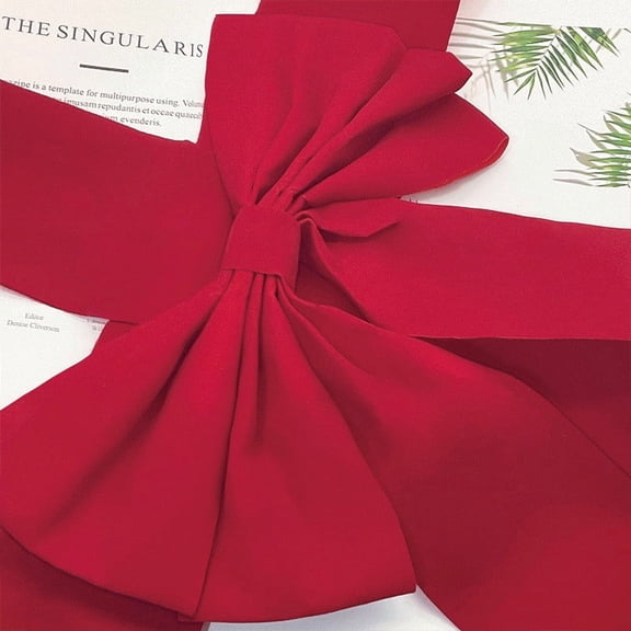 HOARBOEG Large Red Velvet Christmas Bow for Front Door, 13x8.8 Ft Extra Wide Ribbon Decor for Cabinet, Window, Fireplace, Tree, Holiday Home and Party Decoration