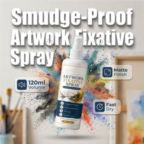 HOARBOEG Matte Artwork Fixative Spray Protective Smudge-Proof Coating for Charcoal Pencil Chalk Drawings 4 fl oz