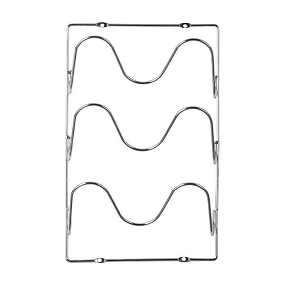 HOARBOEG Metal Wall Mount Pot Lid Organizer Rack, Black Kitchen Cabinet Door Pan Lid Holder Rack for Pot Lids, Pan Covers, Cutting Boards, Heavy Duty Storage