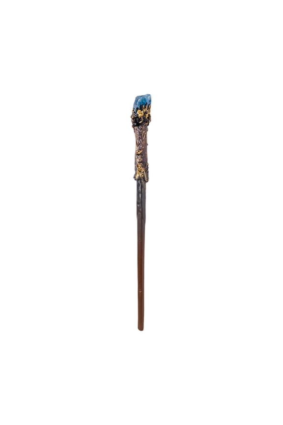 HOARBOEG Natural Crystal Wand, Crystal Scepter for Magic Rituals, Handmade Fairy Witch Wizard Wand, Decorative Pagan Wiccan Staff, Healing Stone Collectible Accessory, 13.39in