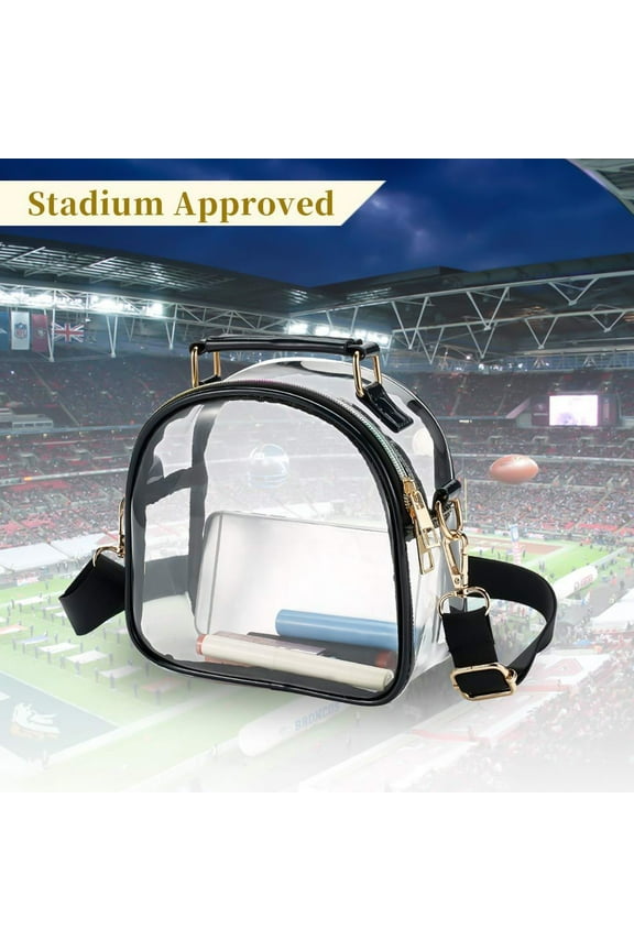 HOARBOEG New Women's Eco-Friendly TPU Transparent Crossbody Bag - Odorless Adjustable Shoulder Handbag for Daily Commute, Shopping Essentials & Casual Outings, Lightweight Durable Design (Black)