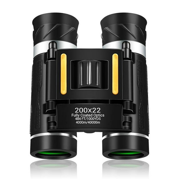 HOARBOEG Outdoor Portable Mini Binoculars High Power 10X HD Compact Lightweight for Bird Watching Camping Hiking Travel Backpacking with Nylon Storage Bag Waterproof Non Slip Black Christmas Gift