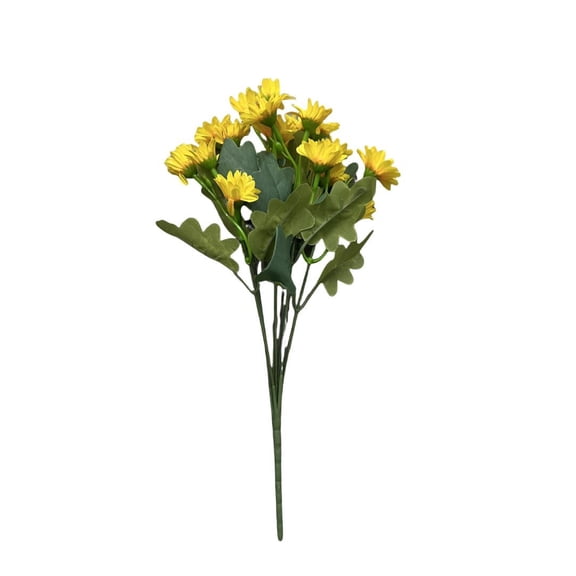 HOARBOEG Outdoor Sunset Simulated Flowers 5 Bouquets Artificial Silk Flowers for Home Decor, Wedding, Centerpiece, Fake Plants with Realistic Petals and Stems, Outdoor/Indoor Use