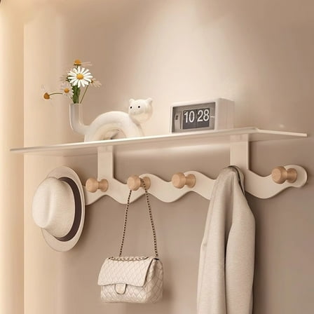 HOARBOEG Over the Door Storage Organizer, Wall Mounted Coat Hook Rack, Towel Hanger for Porch, Bathroom, Kitchen, Bedroom