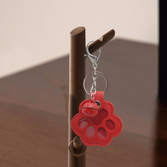 HOARBOEG Paw Shape Pet Hair Memorial Keychain, Dog Hair Keepsake Keyring, Pet Lover Gift with Souvenir Pendant, Loss of Dog Remembrance Gift for Women Men, Bag & Car Key Fob Accessory