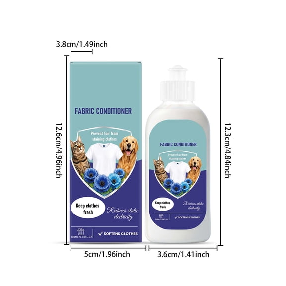 HOARBOEG Pet Hair Repellent Fabric Softener Liquid, Anti-Static Conditioner for Laundry Clothes, Reduces Static & Odors for Garments & Bedding