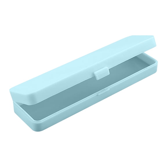 HOARBOEG Plastic Stationery Storage Box, Pencil Storage Box Solid Color Pencil Case Translucent Frosted Finish Pencil Box, 8.07*3.07*1.45in