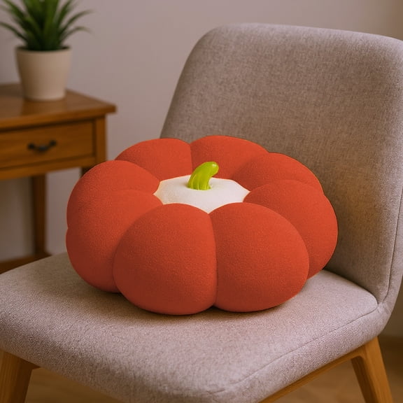 HOARBOEG Plush Pumpkin Shape Floor Cushion Halloween Decoration Pillow, Soft Tatami Mat for Living Room, Lazy Floor Seating, Room, Window Bays Backrest Support, Machine Washable