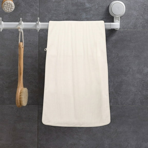 HOARBOEG Polyester Bath Towels-Microfiber Soft Bath Towels Highly Absorbent, No Linting Or Colour Fading for Home Hotel Beach Pool Towels, 47.24*23.62in(White)