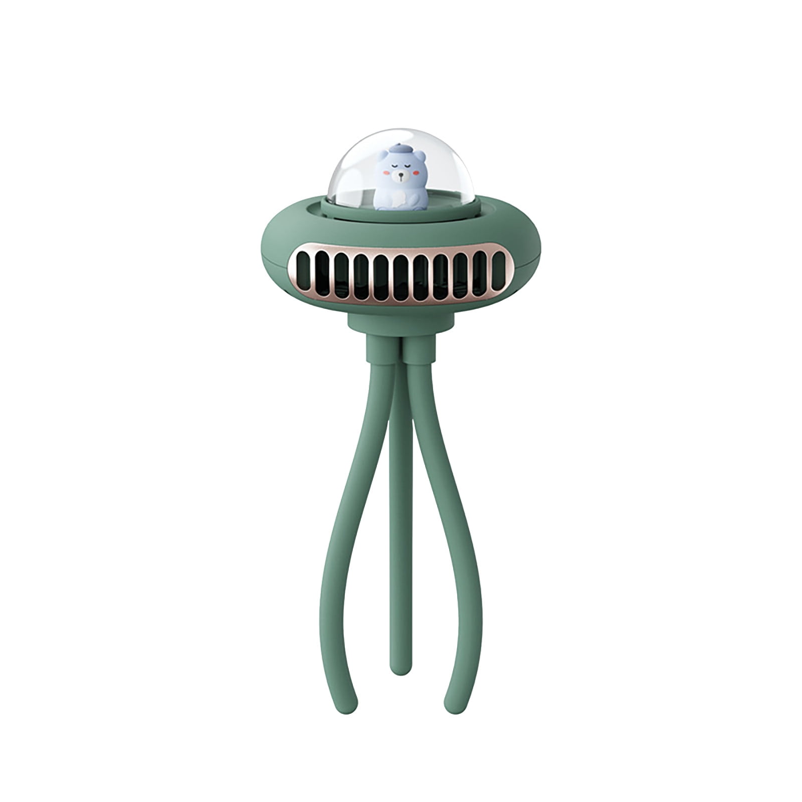 HOARBOEG Portable Bladeless Baby Stroller Fan, Rechargeable Battery-Operated Fan with 4 Breeze Settings & Quiet Motor, Personal Fan for Baby Car Seat, Camping, Desk, Golf Cart, Wheelchair, & More