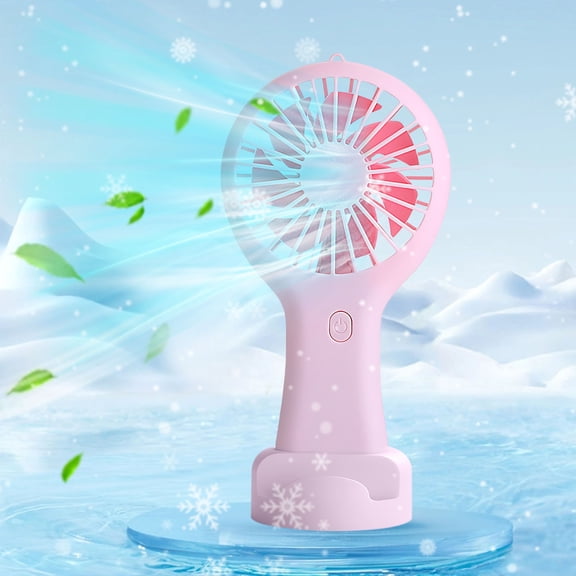 HOARBOEG Portable Mini Fan USB Rechargeable Small Handheld Fan with 3-Speed Battery Indicator Foldable Quiet Desk Fan Matte Finish Person Cooling Fan with Base Summer Gift