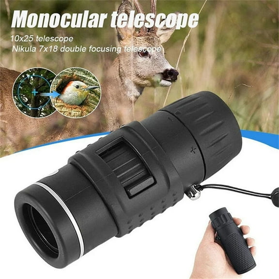 HOARBOEG Portable Pocket Telescope 7X18 Monocular with High Resolution 52mm Lens Low Light Night Vision Monotube Design Spotting Scope for Travel Photography Outdoor Activities Christmas Gift