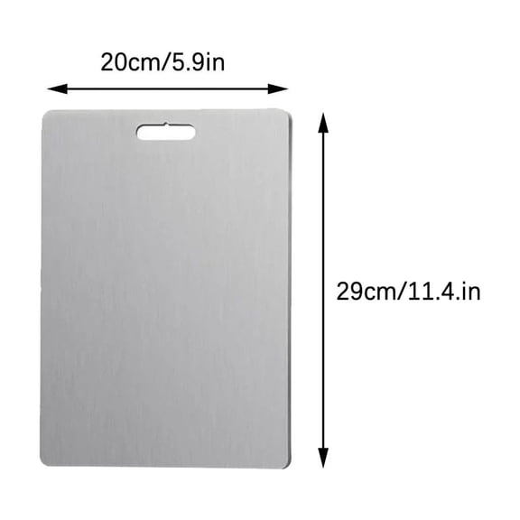 HOARBOEG Premium Antimicrobial Food Grade Cutting Board Iron Chopping Board Reversible Cutting Board Easy-to-clean Hangable Kitchen Utilities