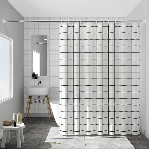 HOARBOEG Premium Rainproof Shower Curtain, Quick-Dry Polyester Fabric Bathroom Curtains, Wet/Dry Separation - Machine Washable Bath Liner, Stylish Bathroom Decor for Modern Homes, 70*78in