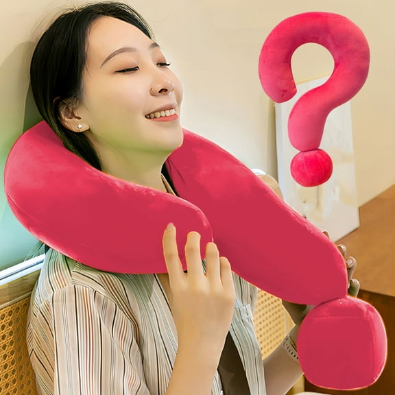 HOARBOEG Question Mark Shaped Hug Pillow - 17.72x13.78x3.93in Soft Plush Throw Pillow Flock Lumbar Cushion for Office Nap, Lumbar Support, Home Decor & Gifts
