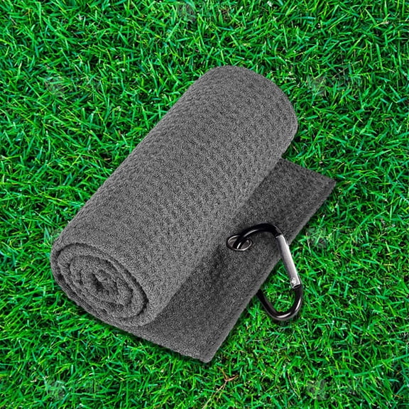 HOARBOEG Quick-Dry Microfiber Sports Towel - 15.74*15.74in Lightweight Golf & Travel Washcloth, Super Absorbent, Breathable, Hanging Loop - for Gym, Running, Camping