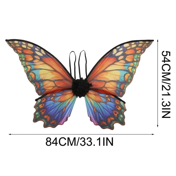 HOARBOEG Realistic Butterfly Fairy Wings with Adjustable Straps, Lightweight Breathable Cloth Costume Wings for Halloween Masquerade Party Dress Up Props for Adults Teens
