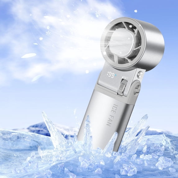 HOARBOEG Rechargeable High-Speed Handheld Fan, Portable Mini Personal Fan with Variable Speeds and Digital Display