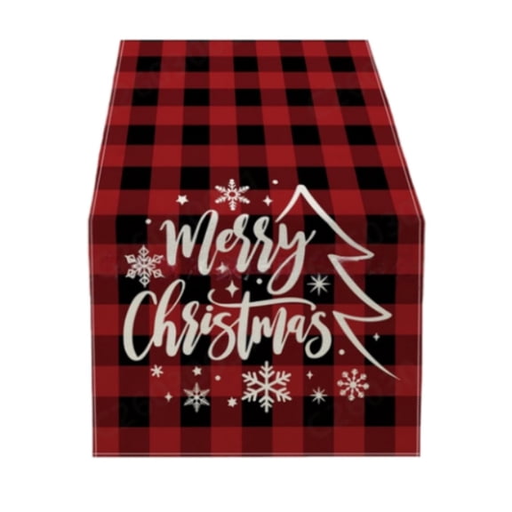 HOARBOEG Red Plaid Christmas Table Runner, Classic Buffalo Check Holiday Dining Table Decor, Washable Winter Farmhouse Centerpiece for Kitchen Coffee Bar