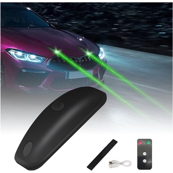 HOARBOEG Remote Control Car Roof Light, Waterproof Vehicle Safety Warning Light with Sky Projection, Anti-Collision High Visibility LED for Rain & Night Driving, Type-C Charging, Rail Mount (500mAh)