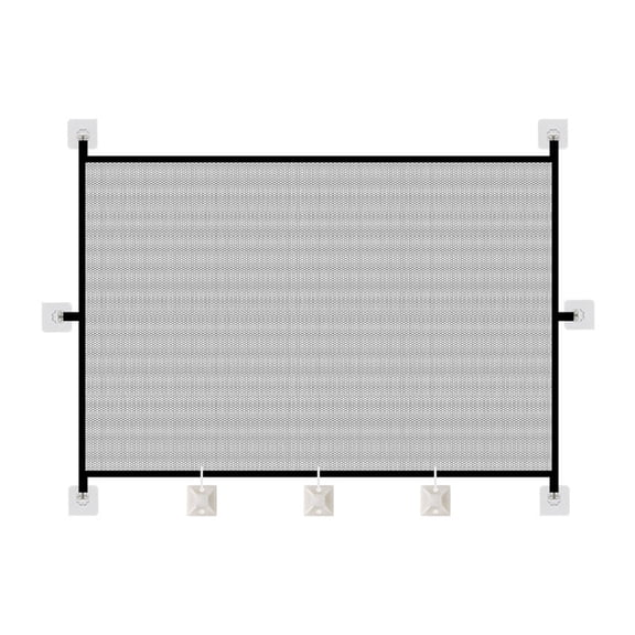 HOARBOEG Retractable Pet Gate, Required Adjustable Gate for Dogs and Cats, Clear PVC Safety Fence for Stairs Doorways, Extendable Mesh Barrier
