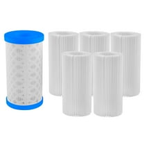HOARBOEG Reusable Type B Cartridge Pool Filter Cartridge Detachable for Hot Tub SPA - with PVC Cover, 5 Pack Replacement for Chip-Free Water