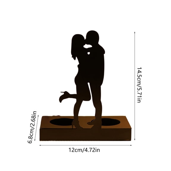 HOARBOEG Romantic Heart Shaped Metal Candlestick Holder, Decorative Candle Lantern for Wedding Proposal, Anniversary, Valentine's Day, Table Centerpiece Decor for Creating Ambiance, Gift for Her/Him