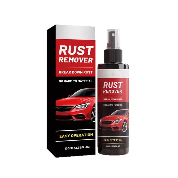 HOARBOEG Rust Remover Spray for Car Metal Parts, Automotive Rust and Corrosion Cleaner 100ml, Mild Derusting Agent for Auto Interior Components and Hardware