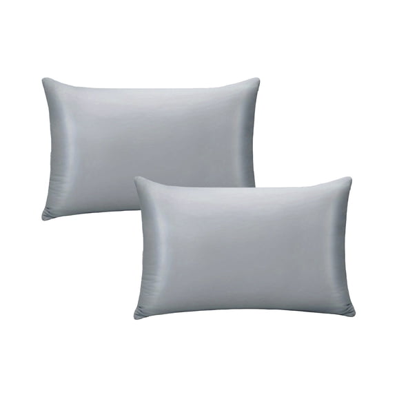 HOARBOEG Satin Pillowcase Set of 2 Queen Size 20x30 Inches - Cooling Ice Silk Pillow Covers with Envelope Closure, Soft Breathable Pillow Cases