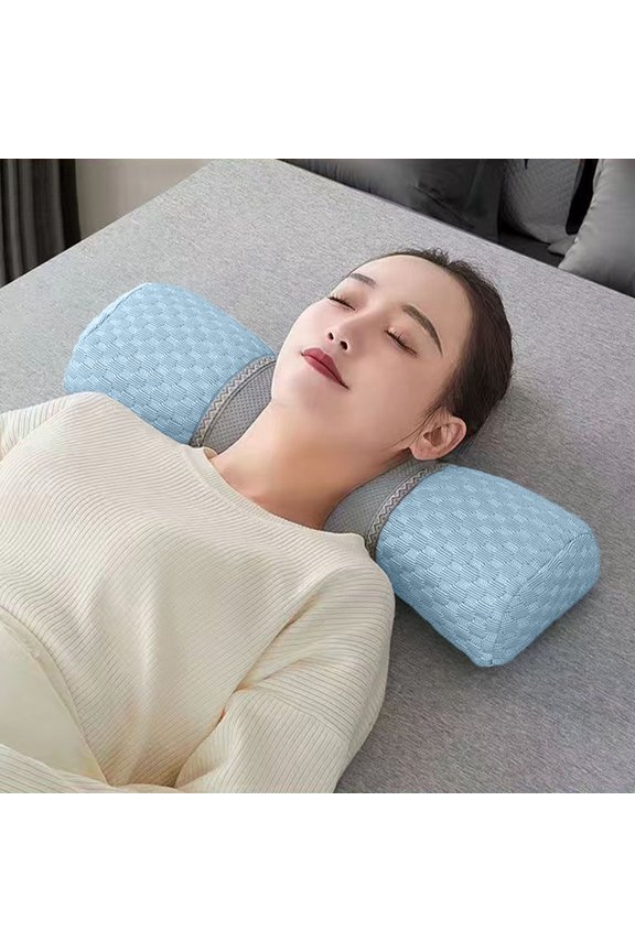 HOARBOEG Small Neck Pillow, Memory Foam Neck Pillow for Sleeping, Over The Head Pillow, Neck Bolster Pillow, Cervical Support Pillow Orthopedic Neck Cushion for Side Back Sleepers Travel Office Home