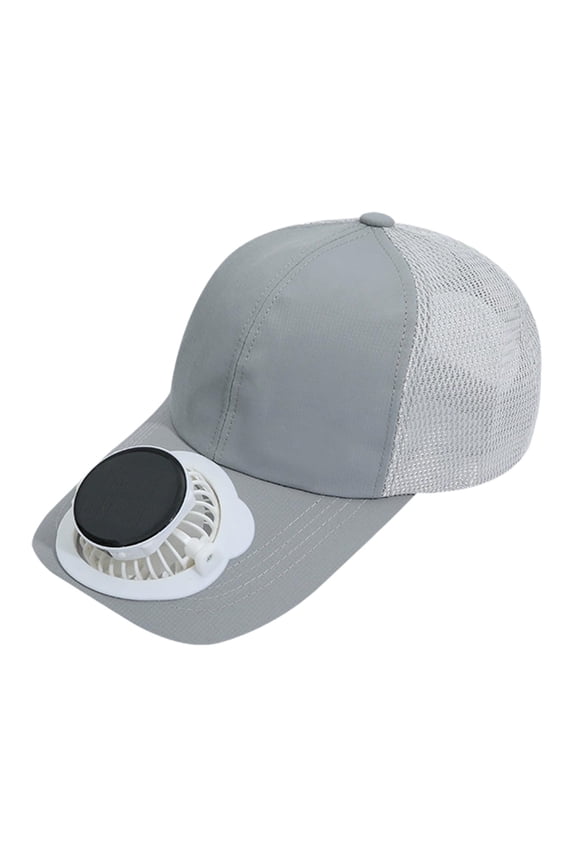 HOARBOEG Solar Powered Fan Hat for Men & Women, Summer Cooling Hats, Outdoor Sun Protection Wide Brim Peaked Cap, Adjustable 3-Speed Ventilation Hat for Hiking, Fishing, Gardening