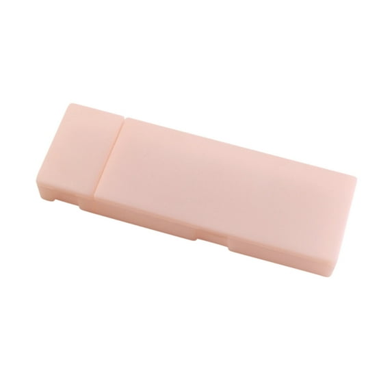 HOARBOEG Solid Color Minimalist Pencil Case, Pink Plastic Pencil Box Personality Desk Organizer Stationery Storage Box for Gift