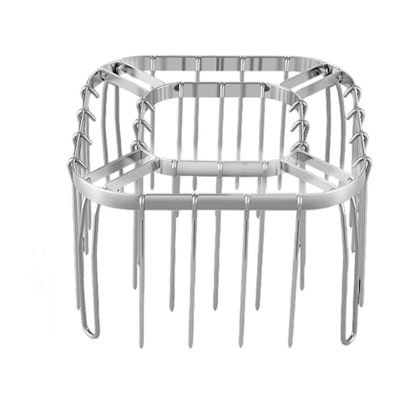 HOARBOEG Square Air Fryer Skewer Rack 304 Stainless Steel, Thicken BBQ Kabob Stand Holder Non-Stick Even Cooking, 28 Skewers Oven Grill Accessories Compatible with 4.5L+ Air Fryer