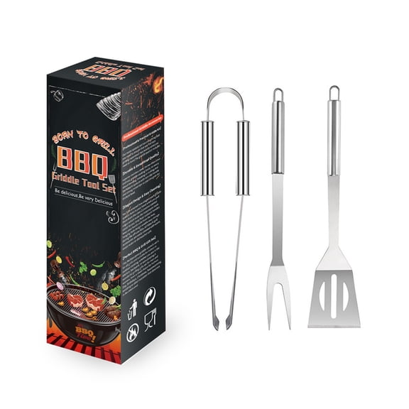HOARBOEG Stainless Steel Barbecue Tool Set, Outdoor Barbecue Camping Utensils, Kitchen Utensils Set for Camping Picnics Backyard Cooking