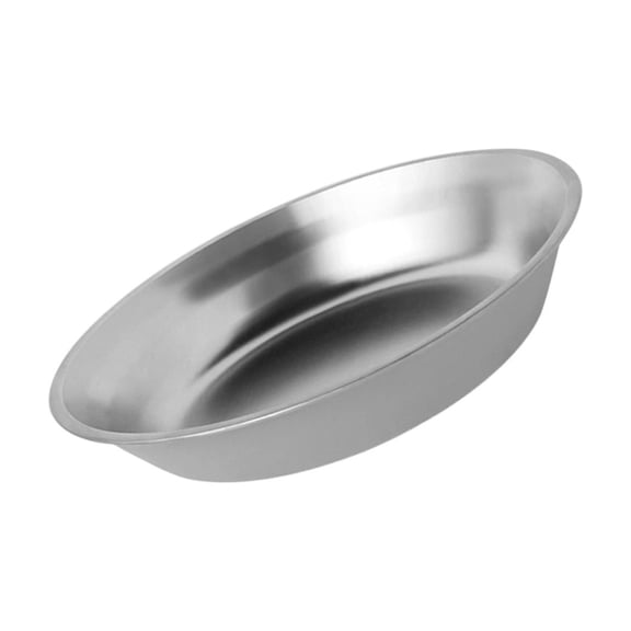 HOARBOEG Stainless Steel Pet Bowl Shallow Wide Cat Dog Food Dish Multi-Pet Feeding Bowl for Dry Wet Food