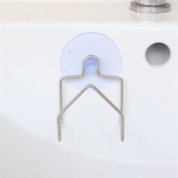 HOARBOEG Stainless Steel Sponge Holder for Kitchen Sink, Wall Mounted or Sink Caddy Built-in Sponge and Scrubber Rack with Hooks, Drain Drying Storage Organizer for Sponge, Dish Cloth, Brush