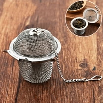 HOARBOEG Stainless Steel Tea Infuser Basket with Handle, Fine Mesh Loose Leaf Tea Strainer, Hanging Tea Ball for Hot & Iced Tea, Reusable Tea Steeper, Eco-Friendly Tea Brewing Tool for Kitchen