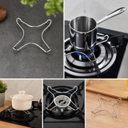 HOARBOEG Stove Grate Support Ring for Small Pots and Pans, Stainless Steel Gas Stove Rack Adapter, Wok Ring Stand for Milk Pot Coffee Pot, Kitchen Burner Grate Reducer 10 Pack