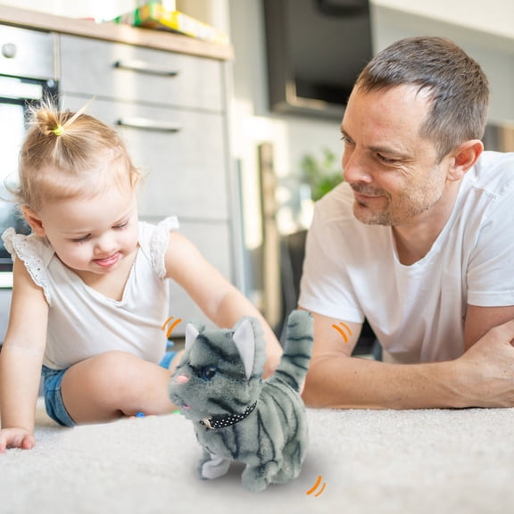HOARBOEG My Simulated Robot Dog, Realistic Interactive Stuffed Pet Robot with Walking, Barking & Tail Wagging, Emotional Companion Robotic Toy for Teens & Families