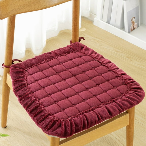 HOARBOEG Thicken Soft Plaid Chair Cushions Thicken Soft Non-Slip Seat Cushion All Seasons High Breathability Easy to Clean Seat Pad, 15.75*15.75in
