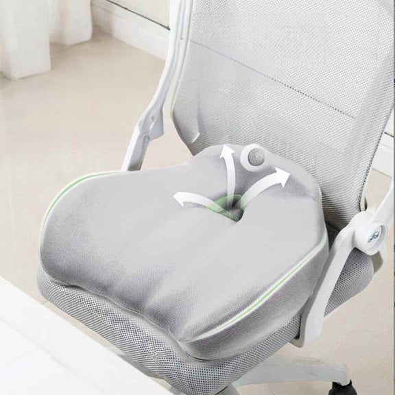 HOARBOEG Waist Protection Cushion, Breathable Foam Office Chair Cushion with Ergonomic Curved Design for Back Support, Non-Slip & Machine Washable Seat Pad for Long Sitting Comfort