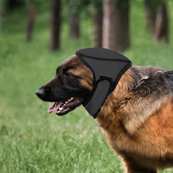 HOARBOEG Waterproof Dog Ear Covers for Swimming & Bathing, Adjustable Hook & Loop Ear Protection for Large Dogs, Blocks Water & Dirt for Grooming, Shower, Calming (S/M/L Sizes)