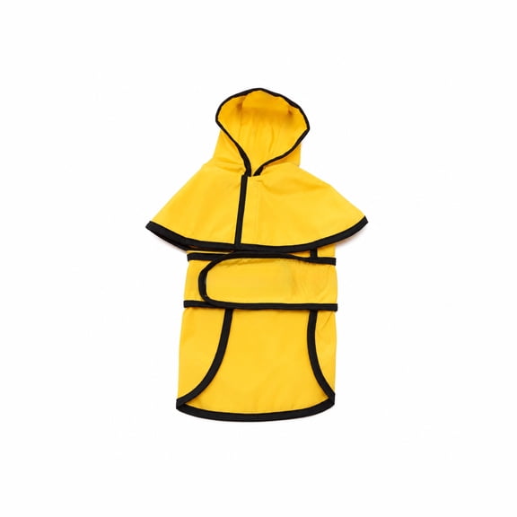 HOARBOEG Waterproof Dog Raincoat Pet Jacket, Lightweight Outdoor Rain Cover for Dogs and Cats, Yellow Pet Rainwear for Walking Travel Weather Protection Clothing