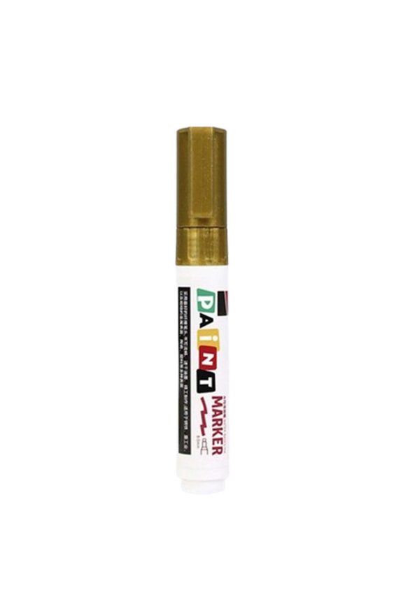 HOARBOEG Waterproof Tombstone Marker Pen, 5ml Gold Headstone Touch Up Paint Pen for Granite Concrete, Quick Dry Memorial Lettering Restorer, Rainproof Grave Inscription Marker