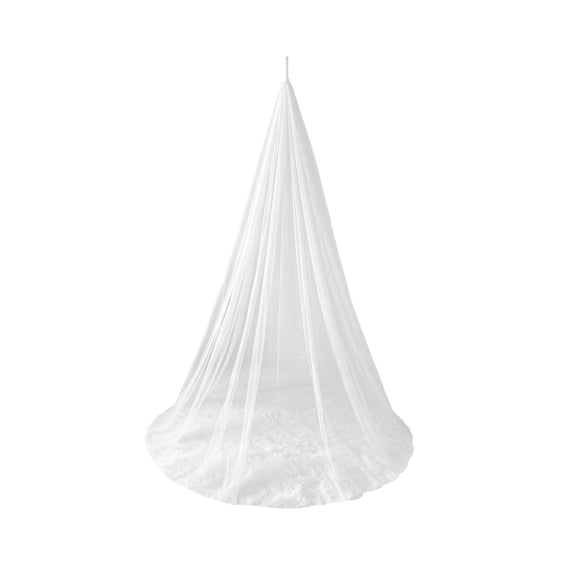 HOARBOEG White Hanging Mosquito Net for Single Bed - 160x200cm Polyester Cone Bug Net with Top Loop, No Stand Portable Insect Net for Camping Cot, Travel, Backpacking, Hammock, Sleeping Bag