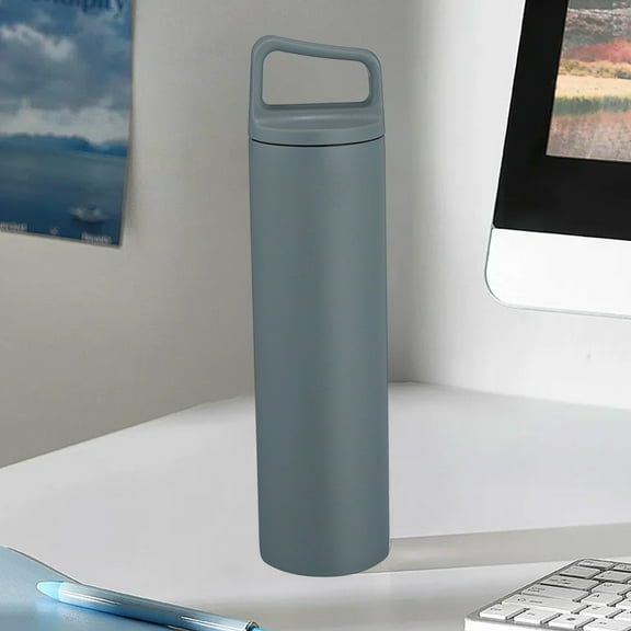 HOARBOEG Wide Mouth Stainless Steel Vacuum Insulated Water Bottle, 600ml/20oz Sports Water Bottle Thermal Flask for Outdoor Activities, Leak Proof Cold Hot Drink Container