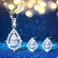 thumbnail image 1 of HOARBOEG Women Jewelry Set Teardrop Pendant Necklace Dangle Drop Earrings Dangling Sets Birthstone Crystals Rhinestone,Birthday Anniversary Wedding Mother’s Day Gifts for Mom, 1 of 5