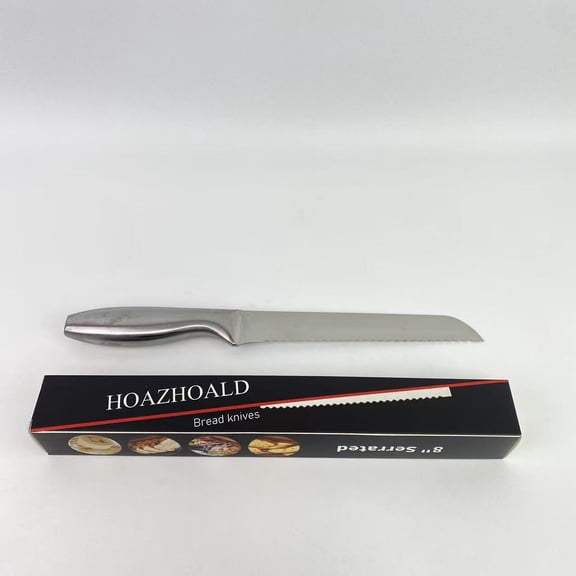 HOAZHOALD Bread knives,Serrated Bread Knife, Premium Stainless Steel Blade with Wave Edge, Full Tang Handle, Razor Sharp Knife for Bread, Durable Professional Kitchen Knife