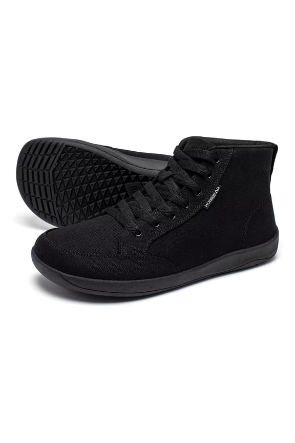 Barefoot Shoes for Women Men | Wide Toe Box | High Top Canvas | Comfortable Trail Running Sneaker